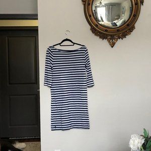 Lilly Pulitzer summer dress, navy/white stripe, size M